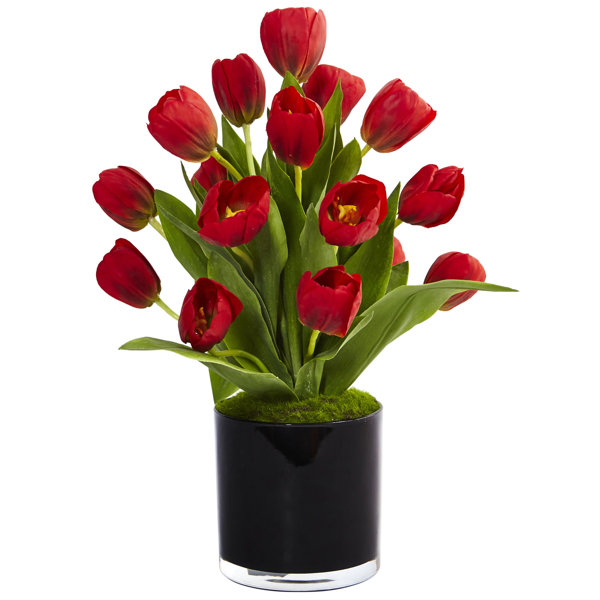 Red Barrel Studio® Tulip Arrangement in Planter Wayfair